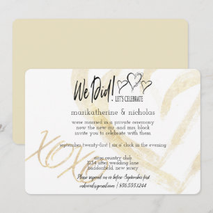Invitation Câlins, baisers et cœurs après la fête de mariage