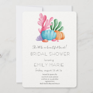 Invitation Câlins de corail et souhaits d'océan pour la fête