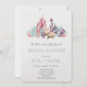 Invitation Câlins de corail et vœux d'océan : Shower de maria