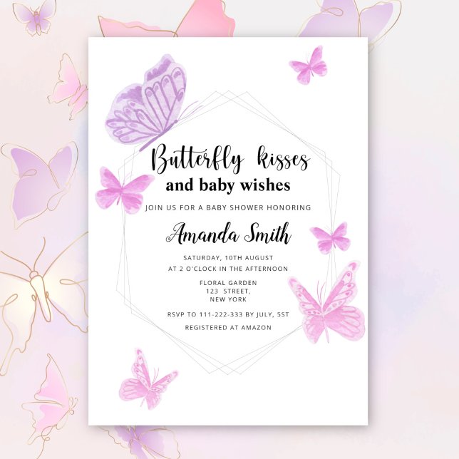Invitation Câlins de papillon shower de bébé (Créateur téléchargé)