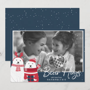 Invitation Calins d'ours polaire Modèle de photo V2 ID851