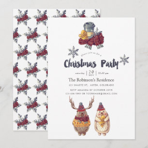 Invitation Câlins Ours Mignons Noël Fête de Noël