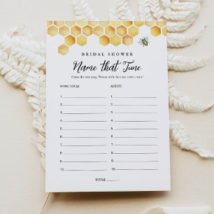 Invitation CALLA Bee Nom Qui Tune Fête des mariées Jeu