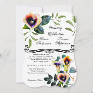Invitation Calla Lilies Bouquet Floral victorien Élégant
