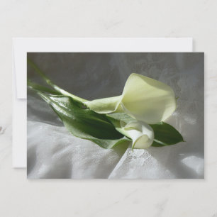 Invitation Calla Lilies sur le Mariage de dentelle blanche