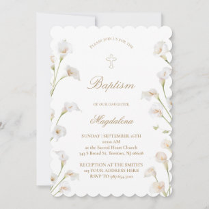 Invitation Calla lily Baptême