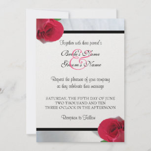 Invitation Calla Lily/Faire-part de mariage Rose
