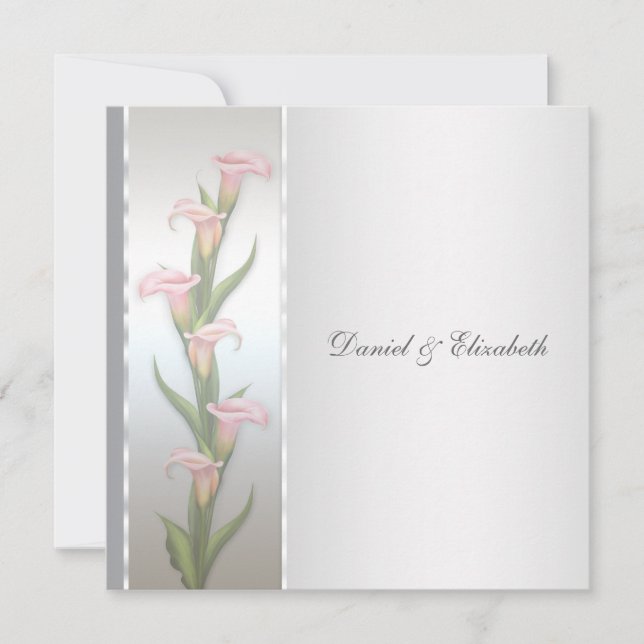 Invitation Calla Lily fête du 25e anniversaire (Devant)