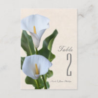 Calla Lily Fleurs Floral Élégant Numéro de tableau