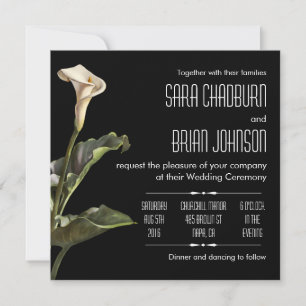 Invitation Calla Lily Floral Moderne