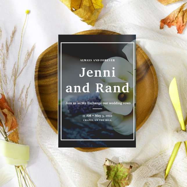 Invitation Calla Lily Mariage sophistiqué et moderne (Créateur téléchargé)