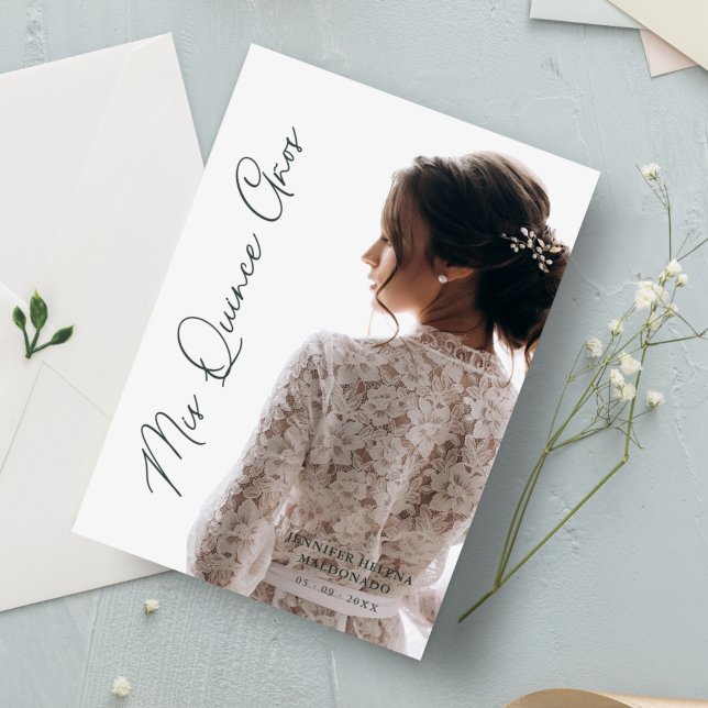 Invitation Calligrafía de fancy para la fotografía Minimalist (Créateur téléchargé)