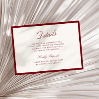 Calligraphie Classique Détails Rouge Foncé Vieille