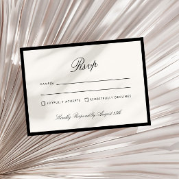 Invitation Calligraphie classique Vieux argent QR Code Rsvp