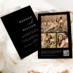 Invitation Calligraphie contemporaine Collage photo Code QR<br><div class="desc">Vous êtes sur le point de vous embarquer dans un voyage d'élégance et d'innovation avec notre collection de photos Calligraphie contemporaine QR Code Invitation. Cette invitation allie harmonieusement design moderne et charme intemporel, offrant une façon unique d'invitation vos invités à votre événement spécial. Vous apprécierez la touche sophistiquée de la...</div>