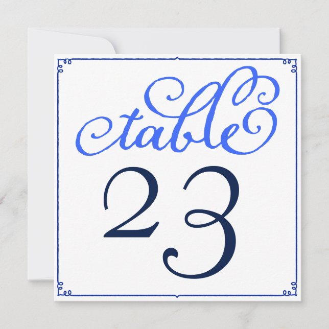 Invitation Calligraphie de blues d'hiver Script Tableau Numér (Devant)