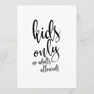 Invitation Calligraphie de la table pour enfants Signal Maria