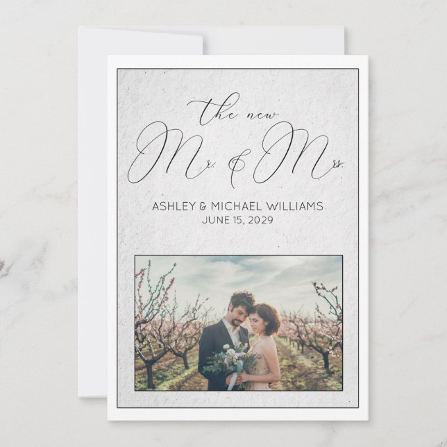 Invitation CALLIGRAPHIE DE LUXE | Nouvelle réception de M. et (Devant)