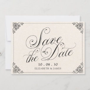 Invitation Calligraphie de mariage vintage