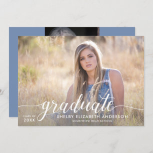 Invitation Calligraphie des diplômés 2 Diplôme photo