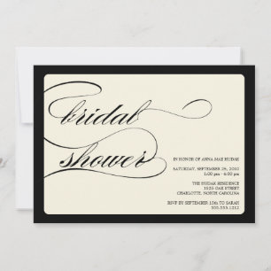 Invitation {calligraphie} douche nuptiale