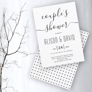 Invitation Calligraphie écriture cursive mariage couples douc