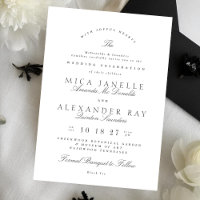 Calligraphie élégante gris foncé Mariage officiel