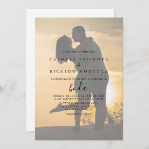 Invitation Calligraphie espagnol Mariage photo
