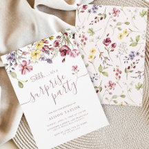 Calligraphie fleur sauvage Anniversaire Surprise P