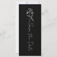Calligraphie florale Noir et blanc Enregistrer la 
