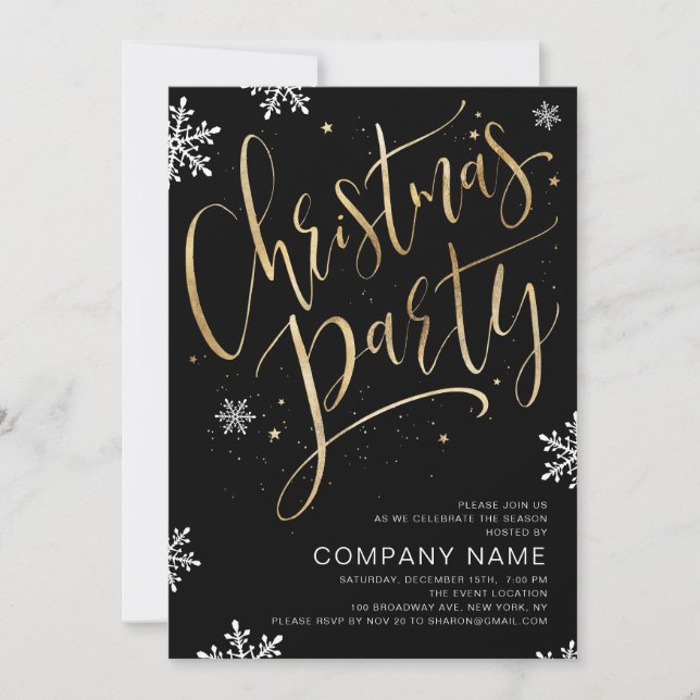 Invitation Calligraphie manuscrite simple Noël (Devant)