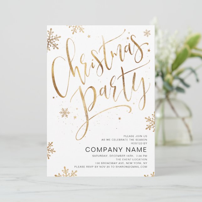 Invitation Calligraphie manuscrite simple Noël (Debout devant)