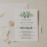Invitation Calligraphie minimaliste Eucalyptus Bat mitzvah<br><div class="desc">Cette calligraphie minimaliste eucalyptus invitation bat mitzvah est parfait pour un bat mitzvah rustique. Le design est composé d'eucalyptus vert aquarelle peint à la main,  d'une beauté naturelle inspirante.</div>
