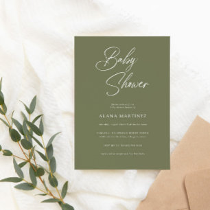 Invitation Calligraphie minimaliste moderne   BABY SHOWER