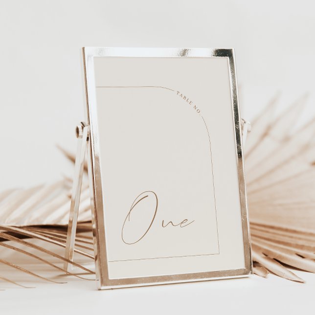 Invitation Calligraphie minimaliste moderne Un numéro de tabl (Créateur téléchargé)