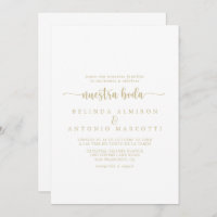 Calligraphie minimaliste or Nuestra Boda Mariage  