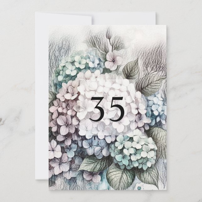 Invitation Calligraphie minimaliste texto anniversaire (Devant)