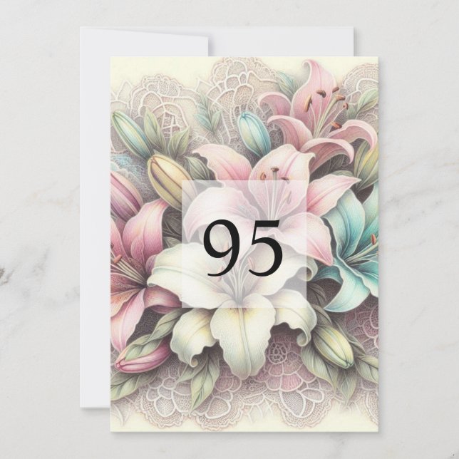 Invitation Calligraphie minimaliste texto anniversaire (Devant)