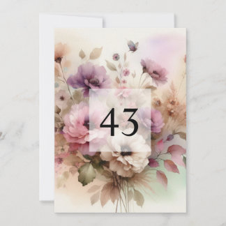 Invitation Calligraphie minimaliste texto anniversaire