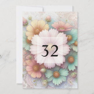 Invitation Calligraphie minimaliste texto anniversaire