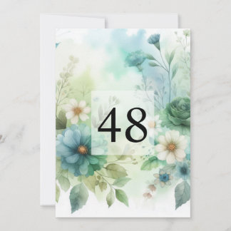 Invitation Calligraphie minimaliste texto anniversaire