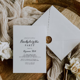 Invitation Calligraphie moderne Bachelorette