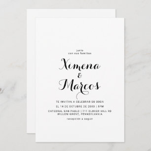 Invitation Calligraphie moderne Boda Mariage