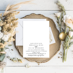 Invitation Calligraphie moderne Mariage artistique