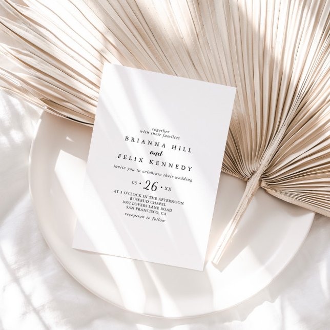 Invitation Calligraphie moderne Mariage Décontracté (Créateur téléchargé)