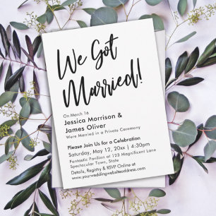 Invitation Calligraphie Moderne Minimaliste Nous Nous Sommes