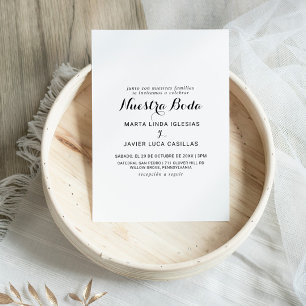 Invitation Calligraphie moderne Nuestra Boda