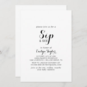 Invitation Calligraphie moderne Sip officiel et voir