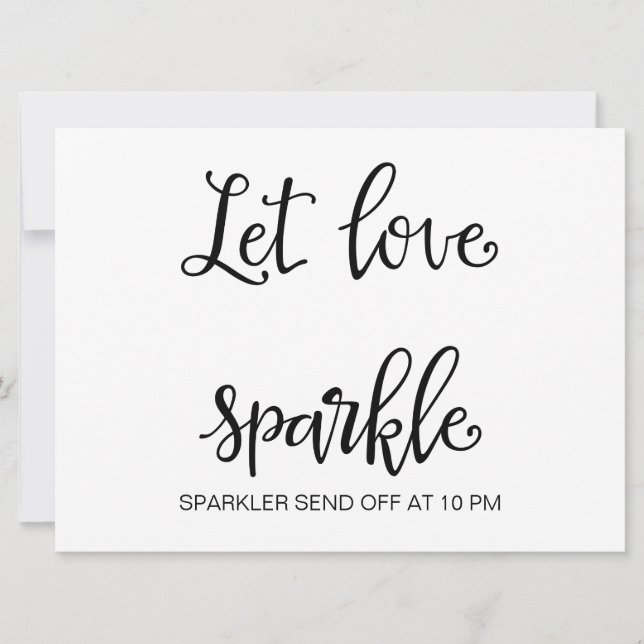 Invitation Calligraphie | Panneau de mariage "Laissez l'amour (Devant)