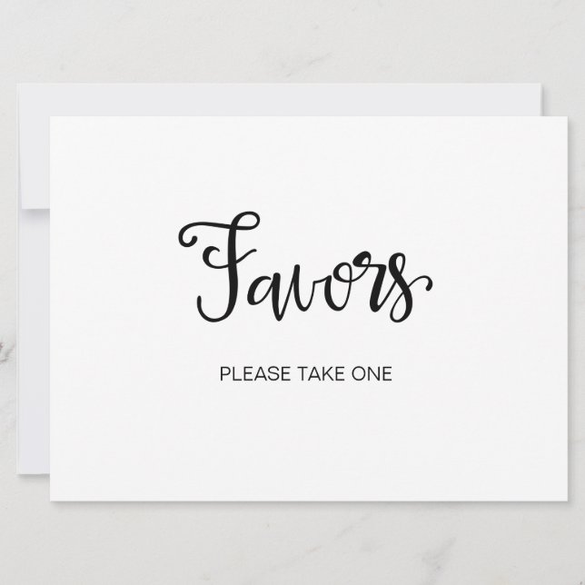 Invitation Calligraphie | Panneau "S'il vous plaît, prenez-en (Devant)